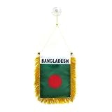 AZ FLAG Wimpel BANGLADESCH 15x10cm - BANGLADESCHFAHNE Mini Flagge 10 x 15 cm - Auto Pennant spezielle Auto