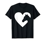 Pferd Silhouette Herz Liebe T-Shirt