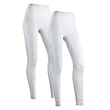 Indera Damen Thermo-Unterhose, traditionell Leggings, Weiß, Small