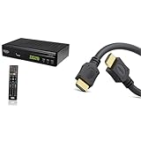 XORO HRS 8660 - Digitaler Satellitenreceiver, Astra 19.2 Senderliste vorprogrammiert & conecto HDMI Kabel HIGH Speed mit Ethernet (vergoldete Stecker, 4K, Ultra-HD, Full HD 1080p, 3D) 1,5