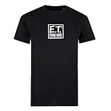 E.T Herren Fliegen T-Shirt, Schwarz, S