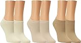 RS. Harmony Sneaker-Socken aus Baumwolle mit Komfortrand und sehr flacher Zehennaht, 3 Paar, Farbe natur, Größe 35-38