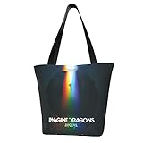Aliciawarrensed Imagine The Dragons Night Visions Tote Bag For Women Travel Work Shopping Large Totes Reusable Handbags