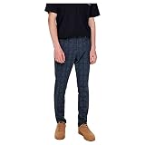 ONLY & SONS Herren Chino Hose ONSMARK Slim Check 9887 - Slim Fit - Stretch, Größe:32W / 34L, Farbe:Dress Blues 22019887