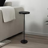 COVLON Metall Getränketisch Schwarz Beistelltisch Modern Martini Tisch Kleiner Beistelltisch für kleine Räume Wohnzimmer Sofa Couch Terrasse Schw