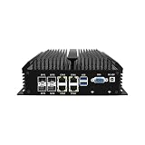 PcZinophyte Solide lüfterlose Firewall 4x10G SFP+ 4xi226-V 2.5G LAN Atom C3758 8 Core Home Server Soft Router Mini PC GPIO 6*COM AES-NI
