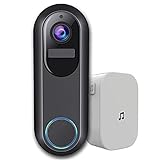 Weber Protect Video Türklingel mit Kamera | 180 Tage Akku, ohne Gebühren, Personenerkennung, FHD Video, SD Karte, WLAN, Smartphone