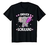 Kinder Elefant Schule Einschulung Kindergarten Vorschule Schultüte T-Shirt