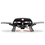 BBQ-Toro Tragbarer Tisch Gasgrill 2 Brenner | 68 x 55 x 36 cm | Tischgrill mit Piezo-Zündung und Seitenablagen | kompakter Tischgasgrill für Balkon, Garten, Reisen | BBQ Gasgrill Camping und O