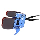Harilla Bow Arched Finger Tab Guard Bow Guard Gear Einstellbarer Rechter Lederhandschuh, Blau