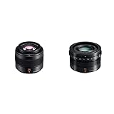 Panasonic H-XA025 Leica DG Summilux Objektiv 25mm, Schwarz & H-X015E Leica DG SUMMILUX 15 mm F1.7 ASPH. Objektiv (Festbrennweiten Objektiv, Bildwinkel 72°, Filtergröße 46 mm) schwarz