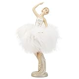 Cyrank Tanzende Ballerina-Mädchen-Figur, Miniatur-Ballerina-Mädchen-Modell, Exquisite Sammlung, Statue, Ornamente, Bastelgeschenk, Heimdekoration(04)