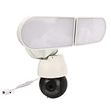 Airshi Outdoor-Überwachungskamera, Flutlicht, Garten, Infrarot-Nachtsicht, Sprach-Gegensprechanlage, Sicherheitskamera (EU-Stecker)