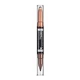 Manhattan Eyemazing Double Effect Eyeshadow & Liner – Brauner 2-in-1 Lidschatten & Eyeliner Stift zum Drehen – Farbe 002 Molten Metal – 1 x 1.6g