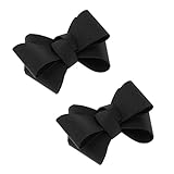 Hellery 2pcs Fabric Bowknot Shoe Charms Schnalle Travel Dating Abnehmbare Schuhclip - Schwarz