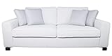 Issa Ascot kuscheliges Sofa in Weiß, Bouclé Stoff - 1200 x 800 x 2600 cm - Couch - Sofagarnitur, für Wohnzimmer & Büroräume, klein und kompakt - Schmutzresistent