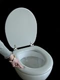 Polsi Soft WC Sitz gepolstert Farbe manhattan grau mit Edelstahlscharnieren