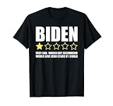 Lustiges Anti-Joe Biden One Star Review Republic Political T-Shirt