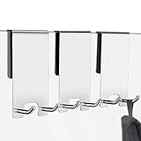 Kegii Duschhaken 3 Stück - Haken für Duschwand, Edelstahl Handtuchhaken ohne Bohren zum Einhängen die Glasduschtür, Silber