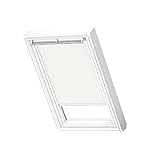 VELUX Original Dachfenster Verdunkelungsrollo für MK08, Weiß, mit weißer Führungsschiene