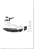 Panorama Leinwand Der Kleine Prinz Peking 70x100 cm - Gedruckt auf qualitativ hochwertigem Leinwand - Bilder für Kinderzimmer & Bilder Babyzimmer - Dekoration Kinderzimmer - Der Kleine Prinz