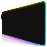 CSL - RGB Gaming Mauspad - LED Schreibtischunterlage - 800x300 mm - XXL Mousepad - LED Multi Color - 11 Beleuchtungs-Modi - 7 LED Farben Plus 4 Effektmodi - abwaschbar - schwarz