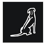 OGJFLT Auto Sticker Autoaufkleber Lustig Dog 2Pcs 15Cm Personalisierter Autofenster-Autoaufkleber Rhodesian Ridgeback Hundezubehör PVC-Autofenster-Motorrad-Aufkleber