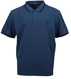 Fred Perry Kurzarm Polo M3600 (DE/NL/SE/PL, Alphanumerisch, 3XL, Regular, Regular, Blau/Schwarz)