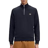 Fred Perry Herren Half Zip Sweatshirt Pullover, R63, Larg