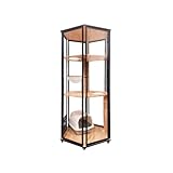 JHMYOB Katzenhaus Katzenvilla aus Holz, luxuriöser Katzenschrank, Massivholz, extra großer Platz, Katzenhaus mit Toilette, Katzenhaus Katzenhaus Indoor(90 * 90 * 185cm)