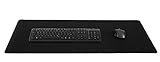 Silent Monsters Mauspad Größe XXL (900 x 400 mm) Mousepad Groß Design: Schwarz - Vernähter Rand geeignet für Office und Gaming Maus sowie Tastatur