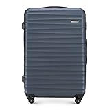 WITTCHEN Koffer – Großer | hartschalen, Material: ABS | hochwertiger und Stabiler | Blau | 96 L | 77x29x52 cm