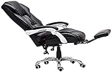 ZXFYHD Bürostuhl,Gaming Stuhl Schwenkstuhl Bürostuhl Taskstuhl Computerstuhl Ergonomischer Executive Chair 135 ° zur Lüge mit Fußstützenstuhl (Color : Black)