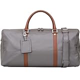 dbramante1928 - Kastrup 2 Weekender Reisetasche für Damen und Herren - Tasche mit strukturierten Ledergriffen und einem Schultergurt - Aus echtem Vollnarbenleder (Pebbled Grey)