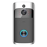 ZJXGW Drahtlose Smart-Türklingel WiFi-Video-Türklingel 720P HD-Überwachungskamera mit Zwei-Wege-Talk-Video-Bewegungserkennung Nachtsicht Smart Home