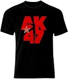 Ak-47 Kalashnikov Blueprint USSR Russia Russia Soviet Union T-Shirt Men's Clothing Black M