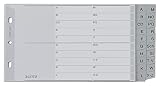 Leitz Register für A5, Deckblatt aus Karton und 2x10 Trennblätter aus Kunststoff, Taben mit alphabetischem Aufdruck A-L und M-Z, Überbreite, Grau, 12670000