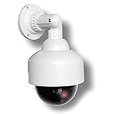 Dummy Kamera Attrappe mit Objektiv Speed Dome mit blinkendem Licht wasserdicht für Innen und Aussen hochwertig