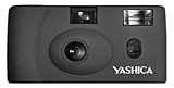 Yashica MF-1 schwarz Snapshot 35 mm Kleinbild Kamera-Set (mit eingelegtem Film + Batterie)