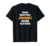 Herren Johannes TShirt Lustig Spruch Geburtstag Vorname Name T-Shirt