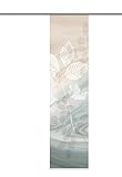 Home Fashion 87667-753 Schiebewand Digitaldruck Toupillon Dekostoff mit Paneelwagen und Klemmschiene, 245 x 60 cm, grün/braun