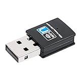 USB WLAN Adapter 300Mbps Dualband 2.4G Mini WLAN Stick Drahtlos Netzwerk Dongle Adapter mit Hochleistungsantenne für Desktop Laptop PC Unterstützung Windows XP Vista/7/8/8.1/10 Mac OS