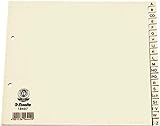 Esselte Register für A4 Formate, 20 Trennblätter, Taben mit alphabetischem Aufdruck A-Z, Überbreite und halbe Höhe, Chamois, 100% recyceltes Papier, Blauer Engel Siegel, 18497