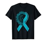 Scleroderma Bewusstsein Sonnenblume Blaugrün Band Juni Skleroosis T-Shirt