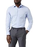 Seidensticker Herren Business Slim Fit – Bügelfreies, schmales Hemd mit Kent-Kragen – Langarm – 100% Baumwolle Businesshemd, Blau (Hellblau 10), (Herstellergröße: 40)