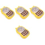 TOPBATHY 4 Stück Brotdose Lebensmittelbehälter isoliert Lunchboxen Snack Trennbare Essensbox Lunchbox für Büro und Schule Mittagessen Behälter Lebensmittelversorgung Rostfreier Stahl Yellow