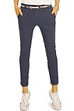 Be Styled Damen Chinos Stoffhosen, Weite, lockere Hosen mit Stretch h19a 36/S Marineblau