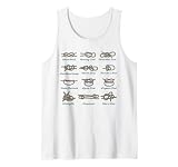 Knotenliste s 12 Knoten Diagramm s Knottology Hobby Tank Top