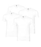 Puma Herren 4er Pack T-Shirt V-Neck Kurzarm Einfarbig V-Ausschnitt, 300 - White, XL