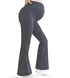 Bestele Damen Schwangerschafts-Leggings, Mutterschaft Yoga Hosen Stretchy Bootcut über dem Bauch, Umstandshosen Hose für Arbeit Lounge Sporthose